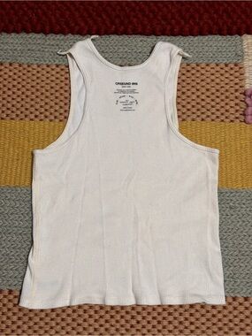 Orseund Iris Cream Ribbed Logo Tank